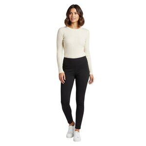 Quince NWT Ultra Stretch Ponte Skinny Pant Black Pull On Pockets Size Xlp
